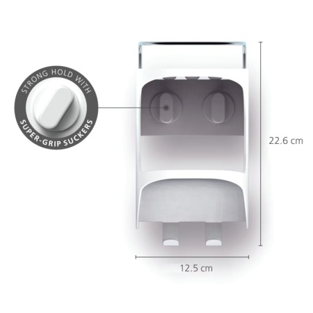 Полка для душа Capsule 2 яруса, белая - 70563 Joseph Joseph детальная картинка 