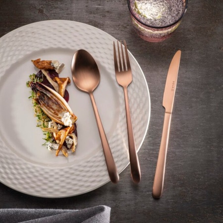 Набор столовых приборов Ibiza copper - 24шт в деревянном боксе детальная картинка 