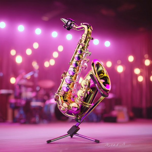 Фото Брелок для ключей "Саксофон"