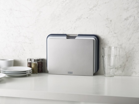 Набор из 3 разделочных досок 34x25см Nest Large серый - 60147 Joseph Joseph детальная картинка 