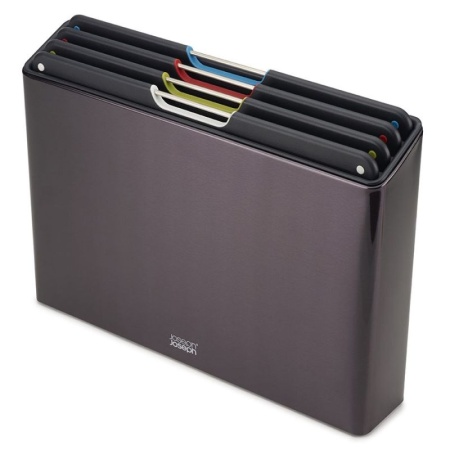 Набор разделочных досок 34x24см Folio Steel черный, 4шт - 60171 Joseph Joseph детальная картинка 