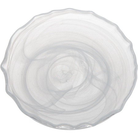 Блюдо стеклянное 23x(h)3см Istanbul белый дым детальная картинка 