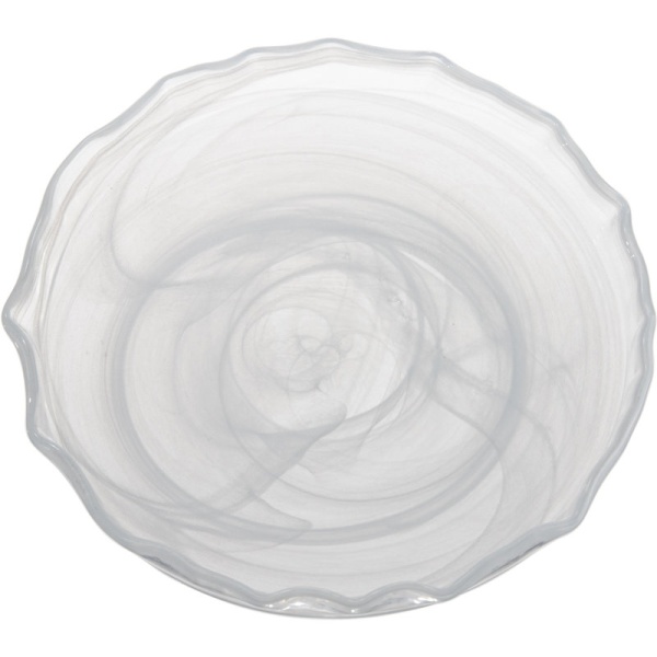 Фото Блюдо стеклянное 23x(h)3см Istanbul белый дым