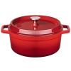 Кокот с крышкой Ø28см 5л оранжево-красный детальная картинка 