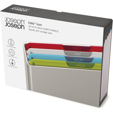 Набор разделочных досок 24x34см Folio Icon Large разноцветных, 4шт - 60219 Joseph Joseph детальная картинка 