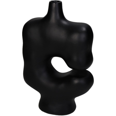 Ваза для цветов Irregular 19x8.8x29.5см черная детальная картинка 