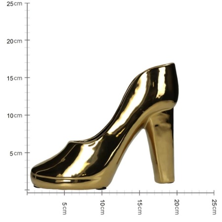 Кашпо "Золотая туфля" 21x9x17см детальная картинка 