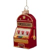 Новогоднее украшение из стекла Vondels "Красный игровой автомат" 10.5см детальная картинка 