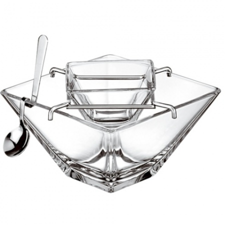 Икорница 14x(h)10см TORCELLO с ложечкой детальная картинка 