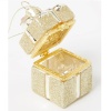 Новогоднее украшение из стекла Vondels "Золотой подарок" 5.5см детальная картинка 