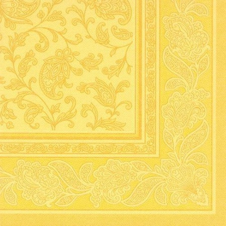 Салфетка 40x40см ROYAL Collection Ornaments желтая, 50шт детальная картинка 
