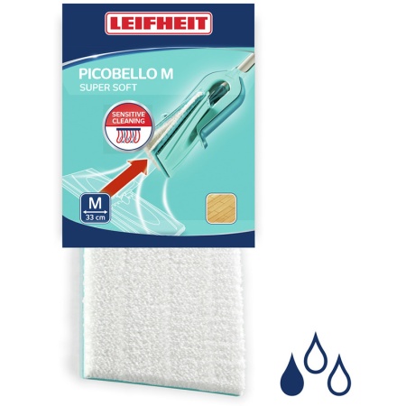 Сменная насадка для швабры Picobello M 33см super soft тряпка для деликатного пола детальная картинка 