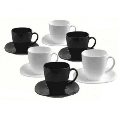 Сервиз чайный на 6 персон CARINE BLANC/NOIR из 12 предметов Luminarc детальная картинка 