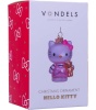 Новогоднее украшение из стекла Vondels "Hello Kitty в розовом с мишкой" 9см - в подарочной коробке детальная картинка 