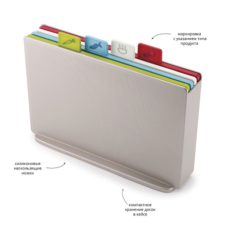 Набор разделочных досок 30x20см Index Regular серебристый - 60131 Joseph Joseph детальная картинка 