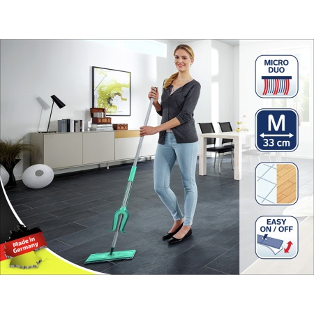 Швабра для пола Picobello M 33см micro duo длина ручки 140см детальная картинка 