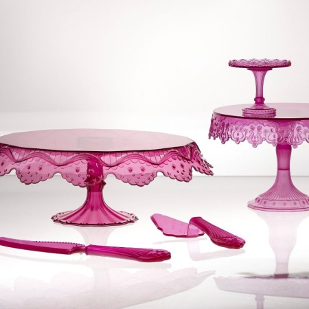 Подставка для торта Ø10x8см Sweetable фуксия, 2шт детальная картинка 