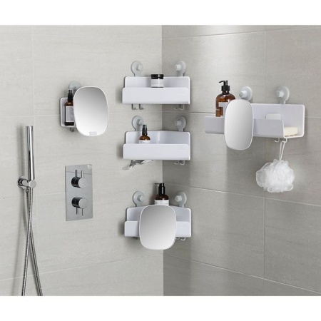 Органайзер для душа с зеркалом EasyStore белый - 70547 Joseph Joseph детальная картинка 