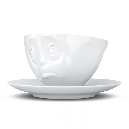 Чашка с блюдцем 200мл Tassen Oh please белая детальная картинка 
