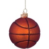 Новогоднее украшение из стекла Vondels "Баскетболный мяч" basketball 9см детальная картинка 