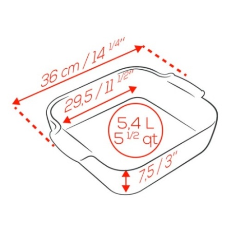 Емкость квадратная для запекания APPOLIA 36см SLATE детальная картинка 