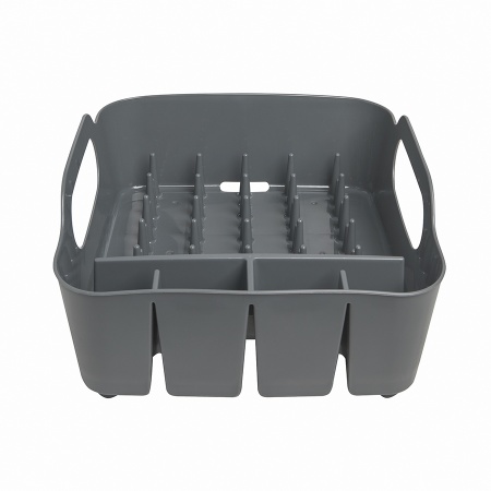 Сушилка для посуды Tub 36x34см темно-серая детальная картинка 
