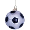 Новогоднее украшение из стекла Vondels "Футбольный мяч" 7см детальная картинка 