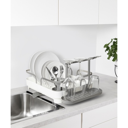 Сушилка для посуды Holster 42x34см белая детальная картинка 