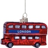 Новогоднее украшение из стекла Vondels "Лондонский автобус" 7.5см детальная картинка 