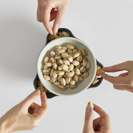 Чаша диспенсер для фисташек Double-Dish серая - 20156 Joseph Joseph детальная картинка 