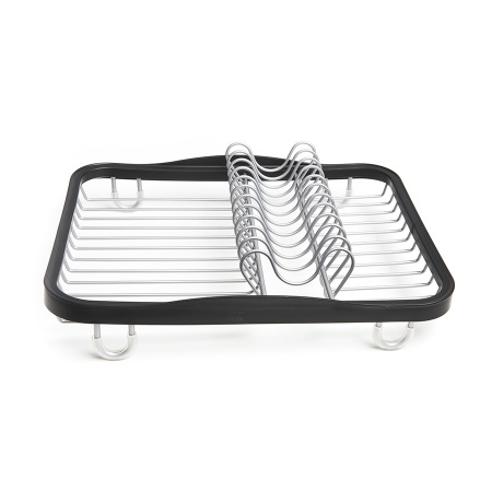 Сушилка для посуды Sinkin 35.5x28см черная, никель детальная картинка 