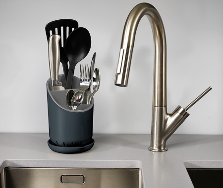 Сушилка для столовых приборов Dock серая - 85075 Joseph Joseph детальная картинка 