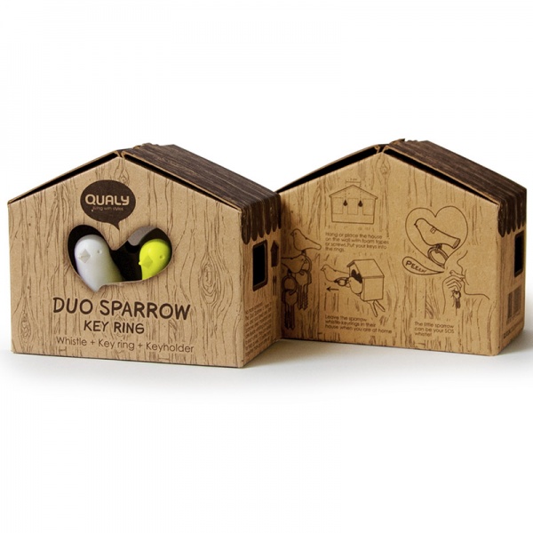 Фото Держатель для ключей двойной Sparrow белый-зеленый