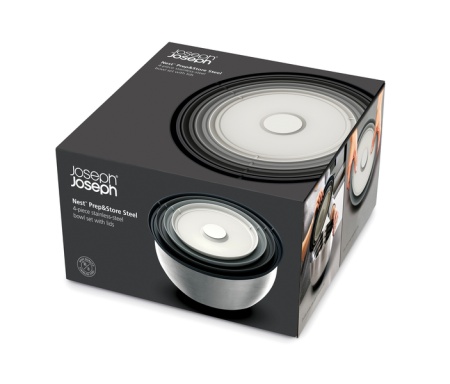 Набор из 4 мисок Nest Prep&Store из нерж.стали с крышками - 95025 Joseph Joseph детальная картинка 