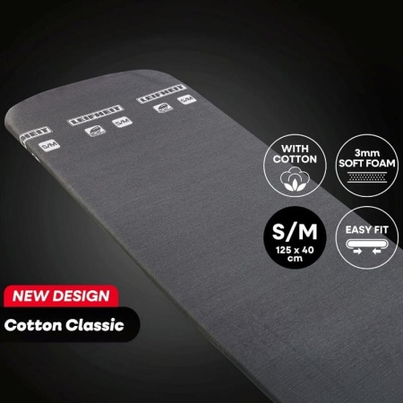 Чехол для доски гладильной S/M Cotton Classic 125x40см Black детальная картинка 