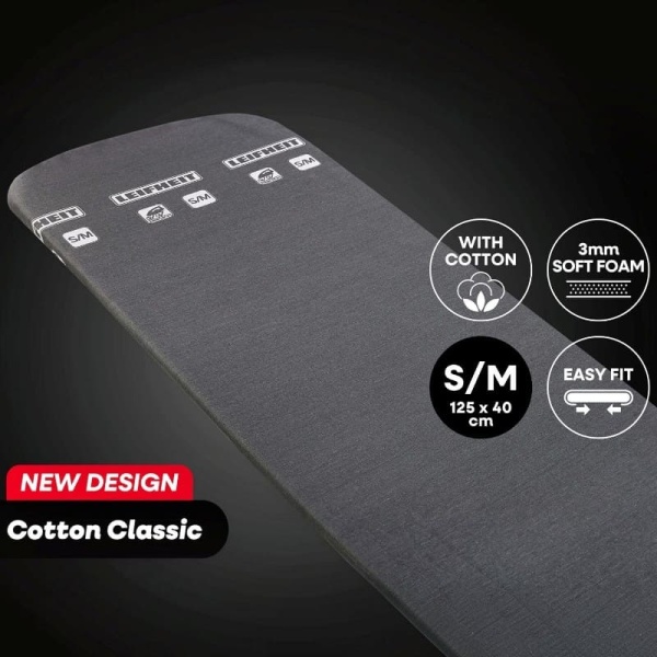 Фото Чехол для доски гладильной S/M Cotton Classic 125x40см Black