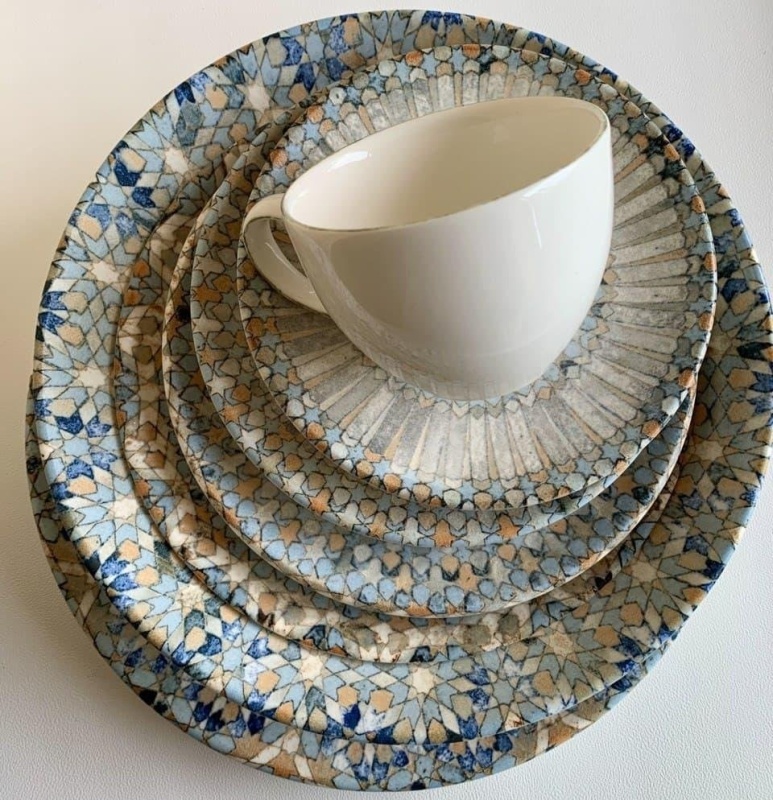 Тарелка плоская Ø19см LUCA MOSAIC Matt Gourmet детальная картинка 