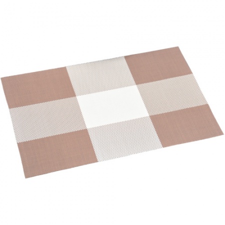 Салфетка под посуду 43х29х0.1см КОРИЧНЕВАЯ КЛЕТКА детальная картинка 