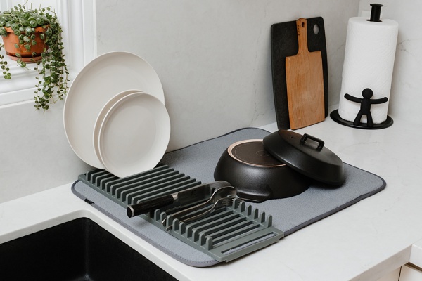 Фото Коврик для сушки посуды UDRY темно-серый