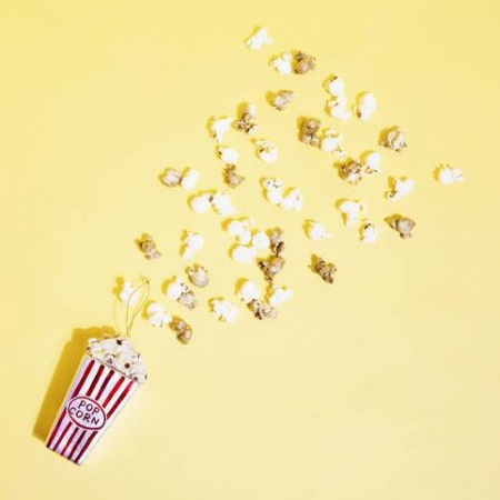 Новогоднее украшение из стекла Vondels "Попкорн в красно-белую полоску" 11см детальная картинка 