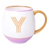 Кружка Library золотая буква «Y» (розового цвета) детальная картинка 