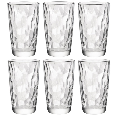Набор стаканов 470мл DIAMOND прозрачный, 6шт детальная картинка 