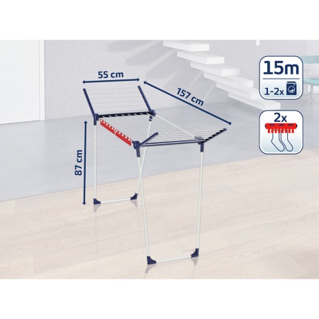 Сушилка для белья 87x157x55см Pegasus 150 Solid Slim детальная картинка 