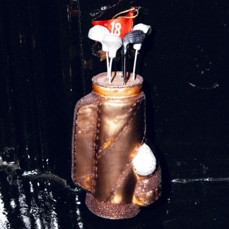 Новогоднее украшение из стекла Vondels "Коричневая сумка для гольфа" 15см детальная картинка 