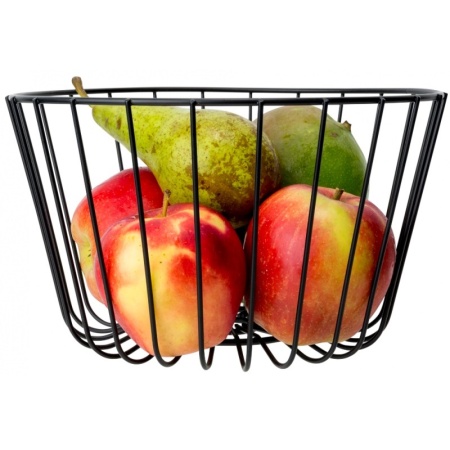 Корзинка для фруктов Ø24x(h)14.5см чeрная детальная картинка 