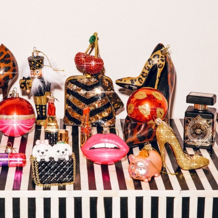 Новогоднее украшение из стекла Vondels "Леопардовый туфель" 9см детальная картинка 