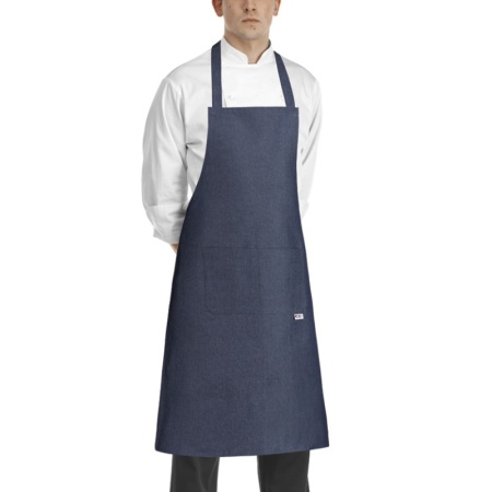 Фартук с нагрудником и карманом - цвет jeans - 60% хлопок, 40% полиэстер - 210г/м2 детальная картинка 