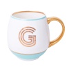 Кружка Library золотая буква «G» (мятного цвета) детальная картинка 