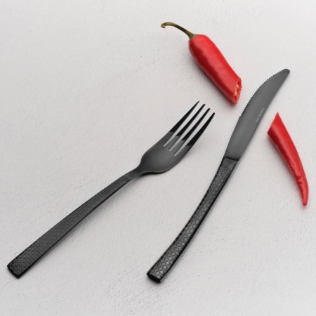 Набор столовых приборов HIDRAULIC BLACK - 24шт детальная картинка 