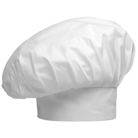 Шапка-колпак повара Egochef белый - 80% полиэстер, 20% хлопок - размер универсальный детальная картинка 